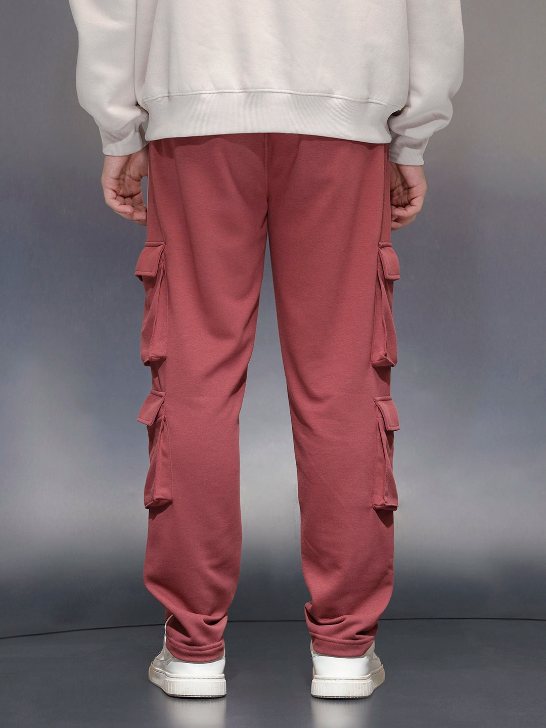 Men's relaxed fit knit jogger with utility pocket  | Maroon