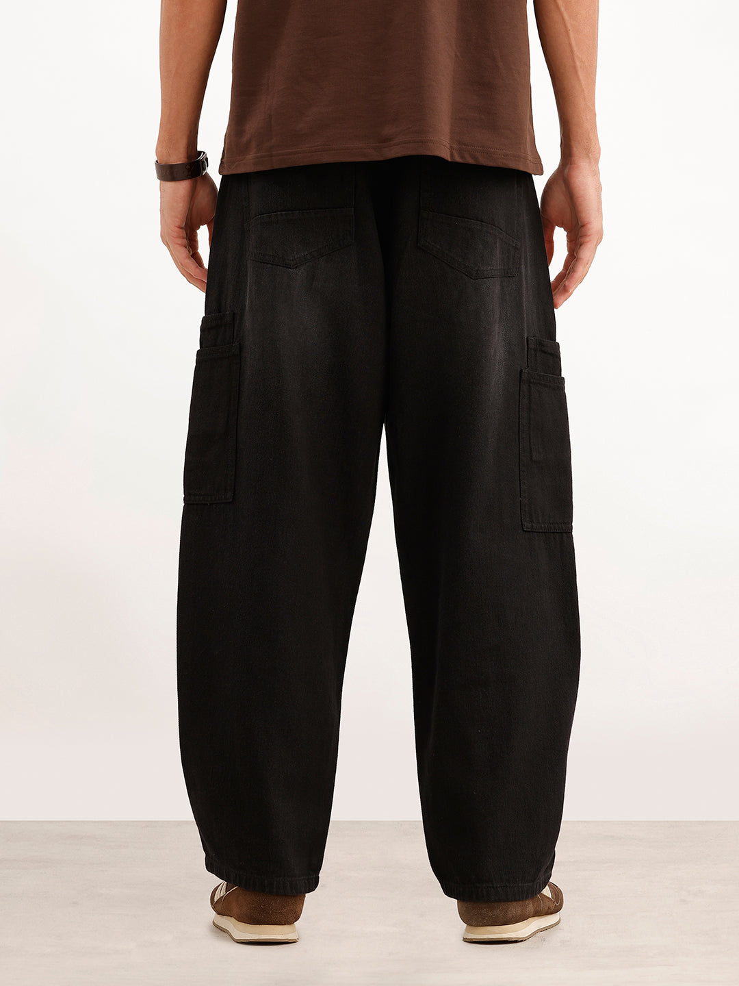 Classic Loose Fit Denim Cargos | Black | WJN100CR7628W
