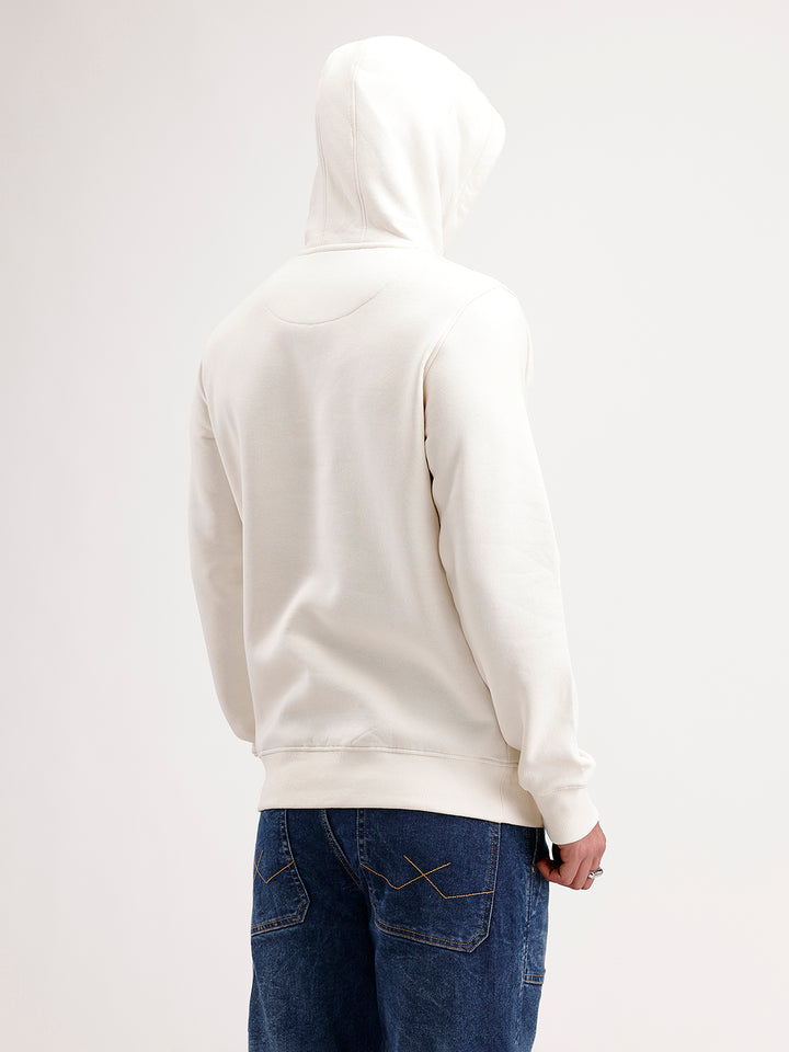 Solid Regular Fit Hoodie | Off White