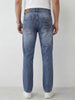 Anti Fit Printed Denim Jeans | Light Blue