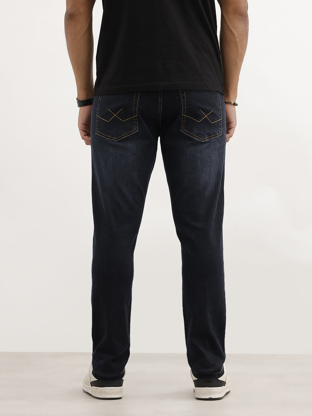 Faded Slim Fit Denim Jeans | Dark Blue