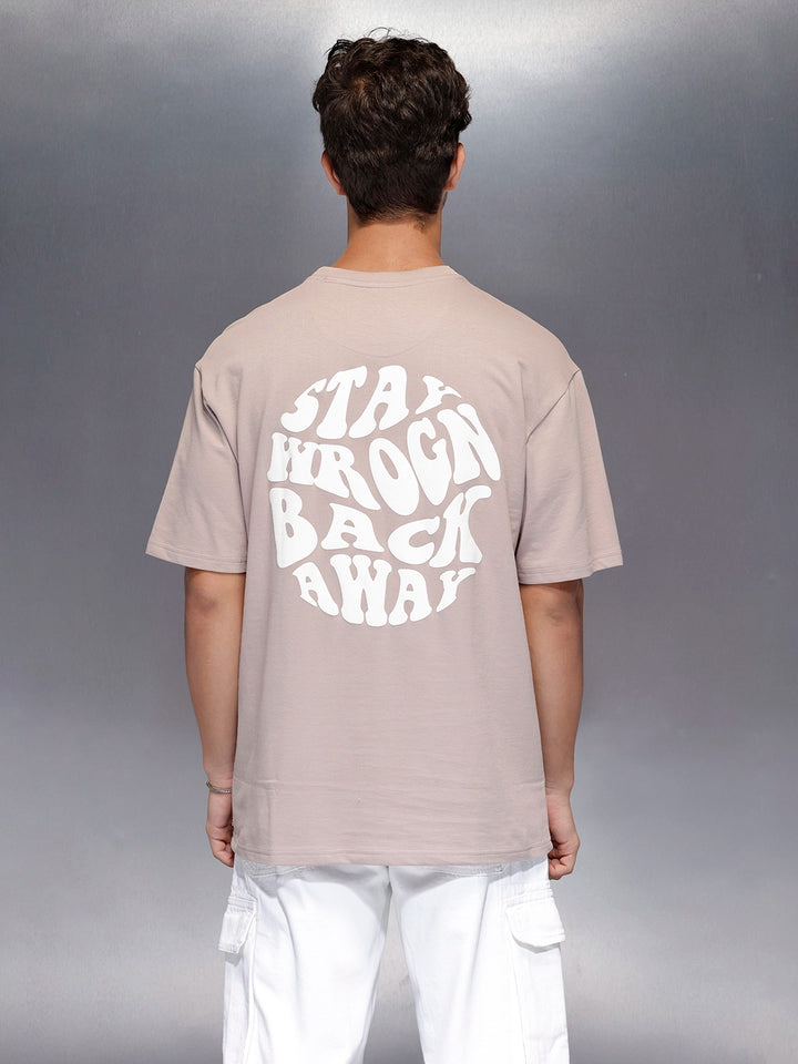 Men’s oversized graphic tee | Beige