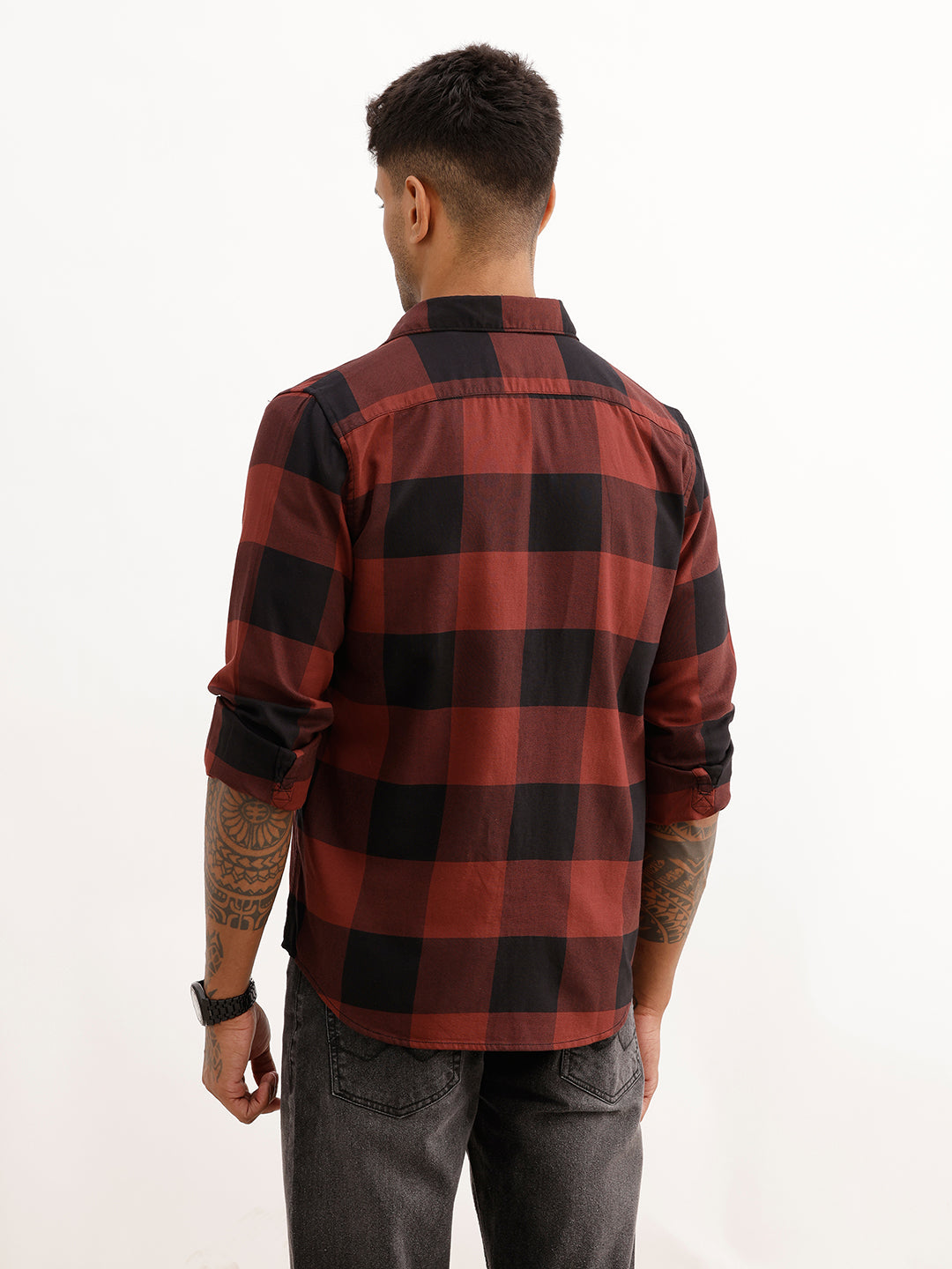 Regular Fit Checkered Shirt | Blue