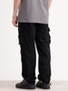Loose Fit Cargo Trouser | Black