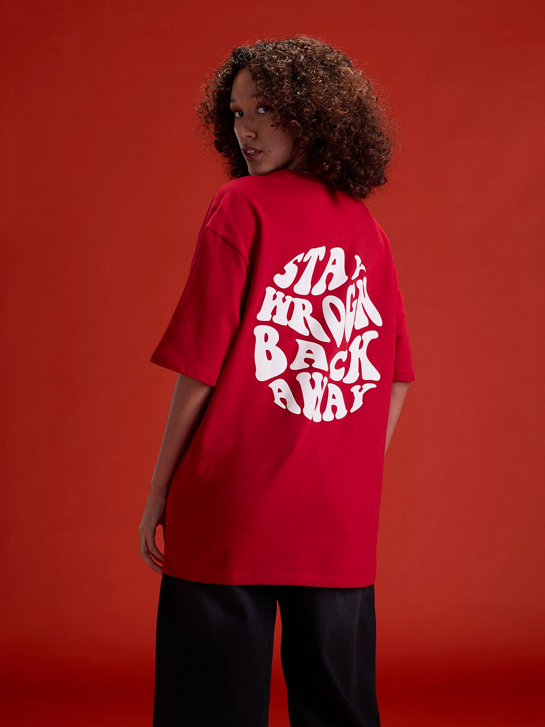 Men's Oversized Tee With Graphic  |  Red