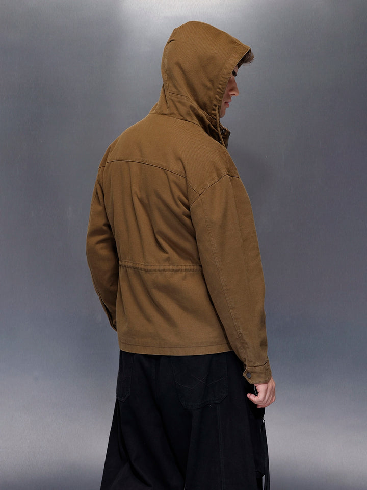 Men’s Brown Utility Field Jacket | Olive