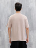 Printed Logo Oversized T-Shirt | Beige