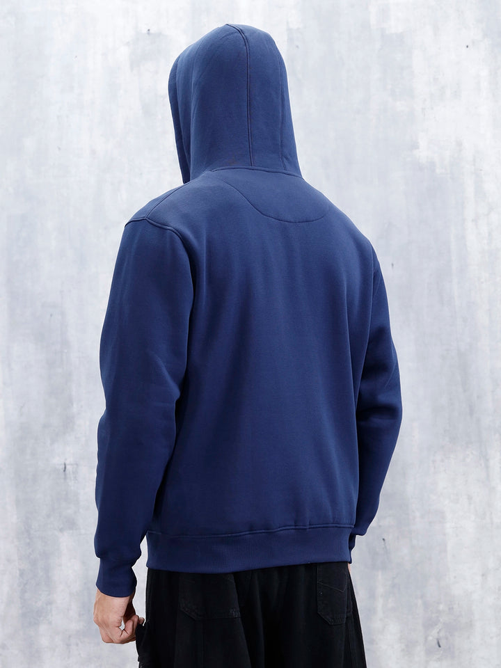 Men’s Solid Zip-Up Hoodie Sweatshirt | Blue