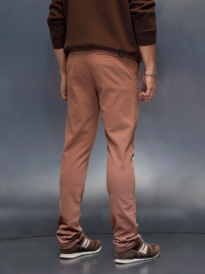 Men's Casual Slim Fit Trousers | Brown