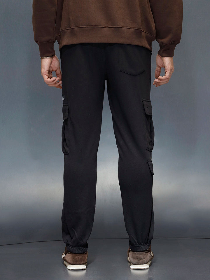 Men's casual straight fit knitted jogger | Black