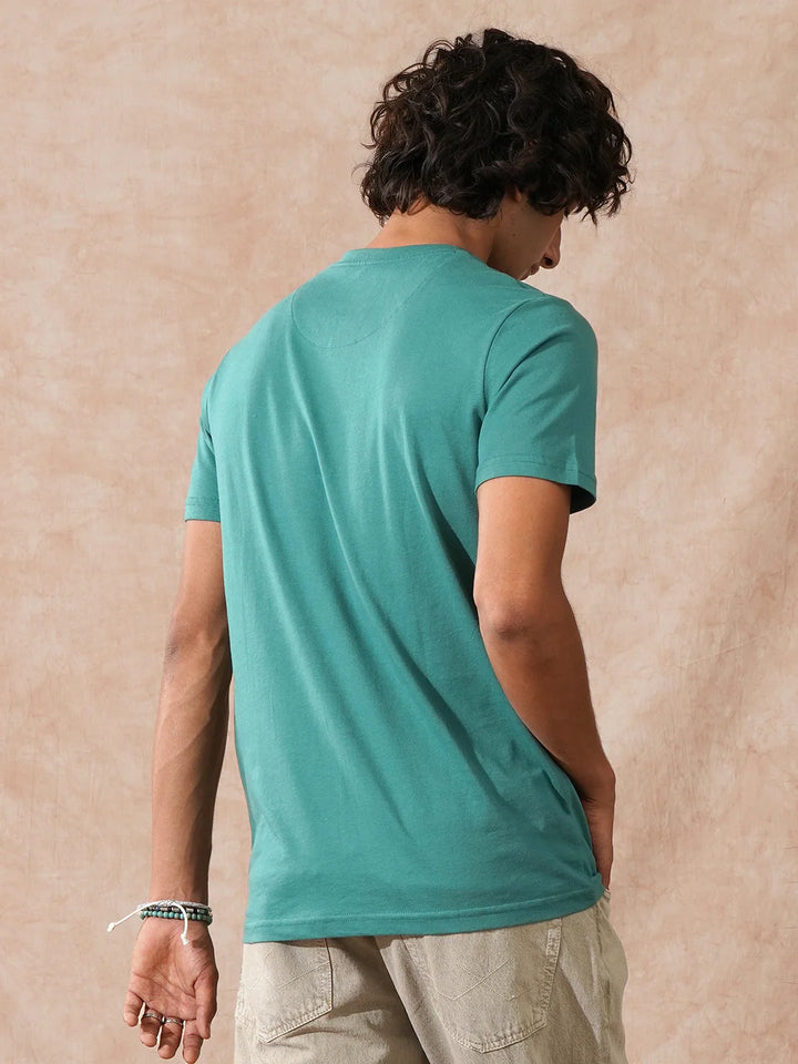 Embroidered Slim Fit T-Shirt | Green