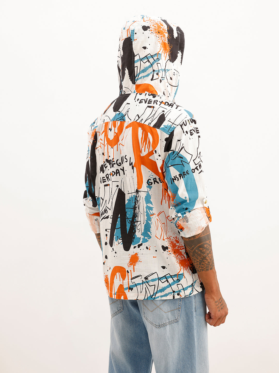 Regular Fit AOP Hoodie | Multicolour