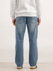 Anti Fit Faded Denim Jeans  | Light Blue