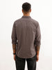 Solid Regular Fit Full Sleeve Shirt | Dark Grey