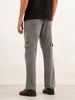 Regular Fit Denim Cargo | Grey