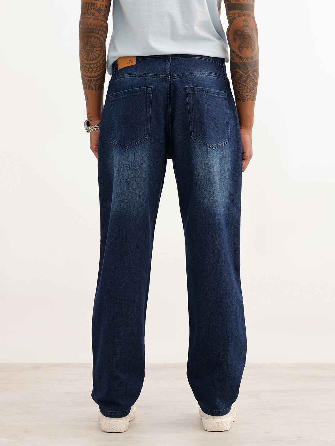 Faded Loose Fit Denim Jeans | Blue