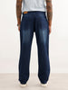 Faded Loose Fit Denim Jeans | Blue