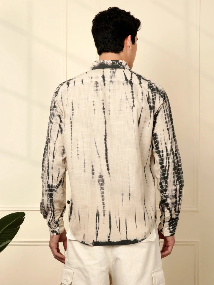 Beige Dyed Full Sleeve Shirt