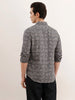 Textured Regular Fit AOP Shirt | Grey