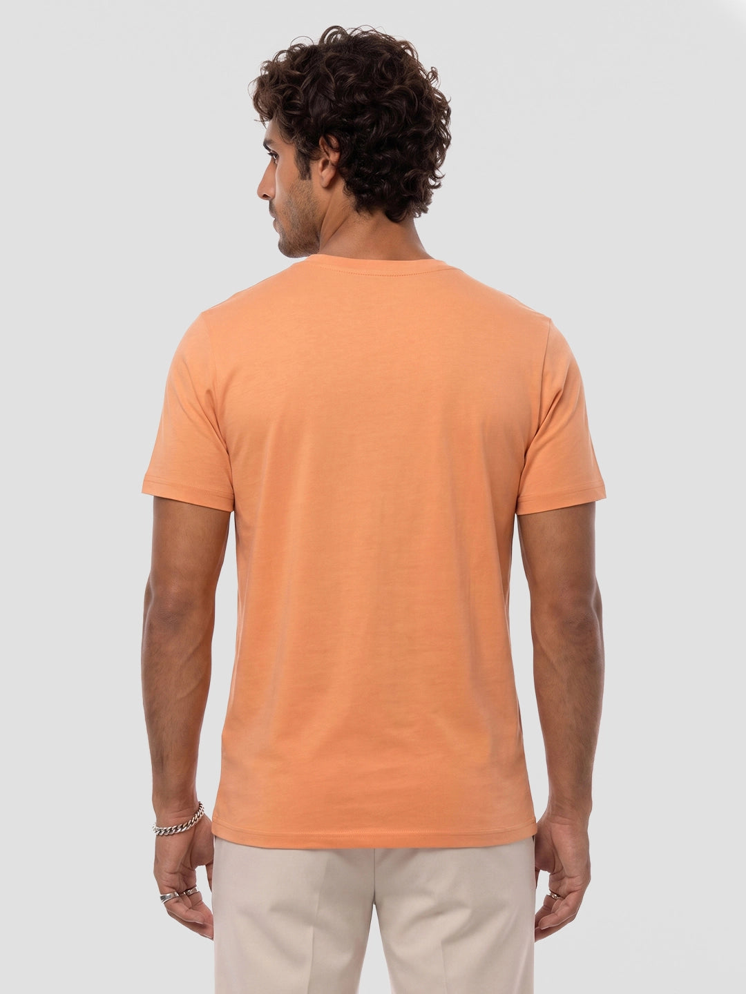 Classic Placement Printed T-Shirt | Orange