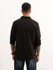 Solid Regular Fit Full Sleeve Shirt | Black