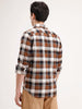 Slim Fit Checkered Shirt | Brown