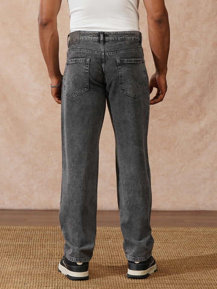 Light Fade Straight Fit Jeans | Black