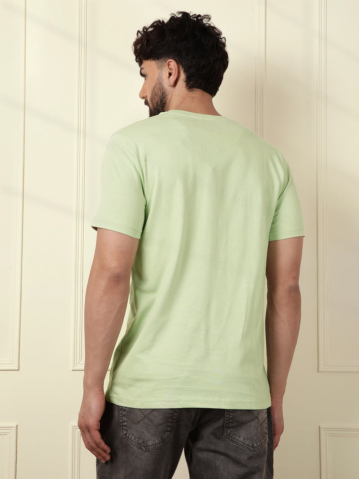 Flock Print Slim Fit T-Shirt | Green