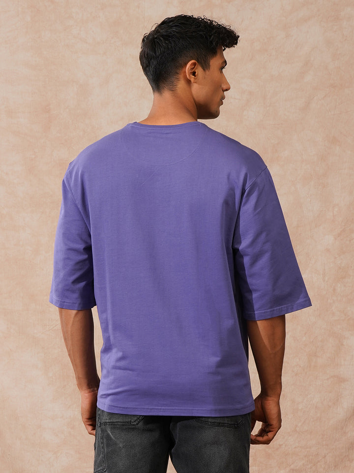 Solid 3/4th Sleeve T-Shirt | Blue