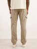 Solid Straight Fit Cargo Trouser | Khaki
