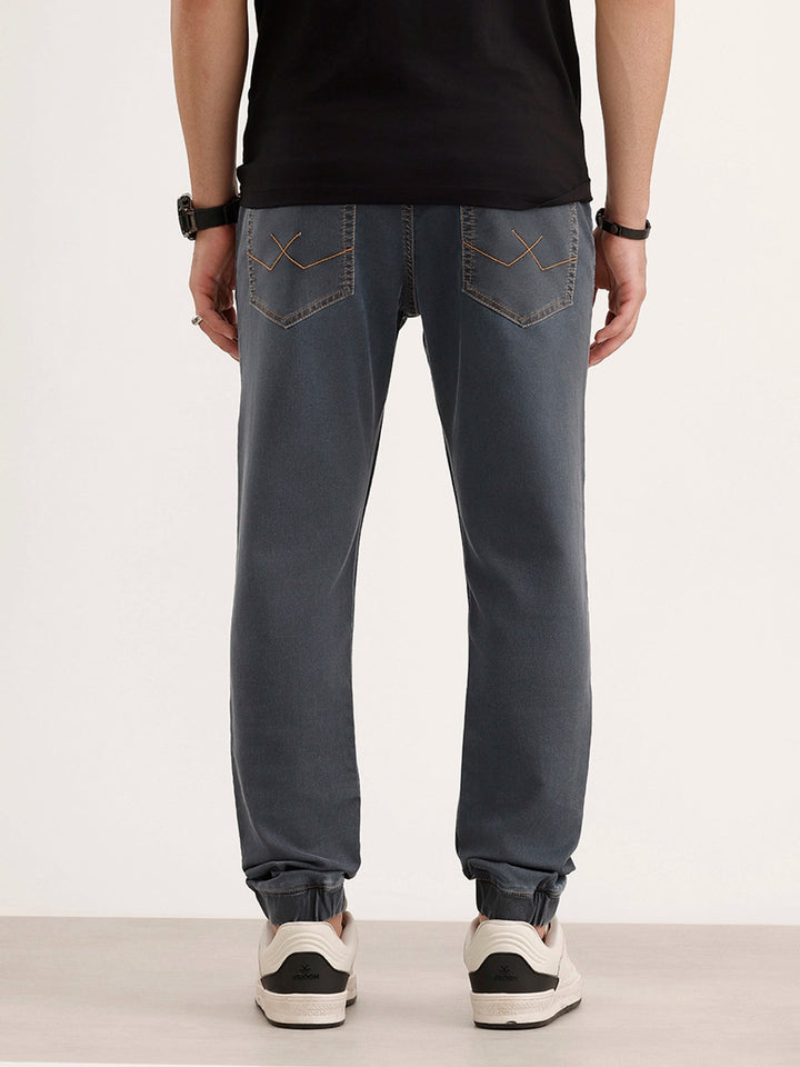 Jogger Fit Denim Jeans | Grey
