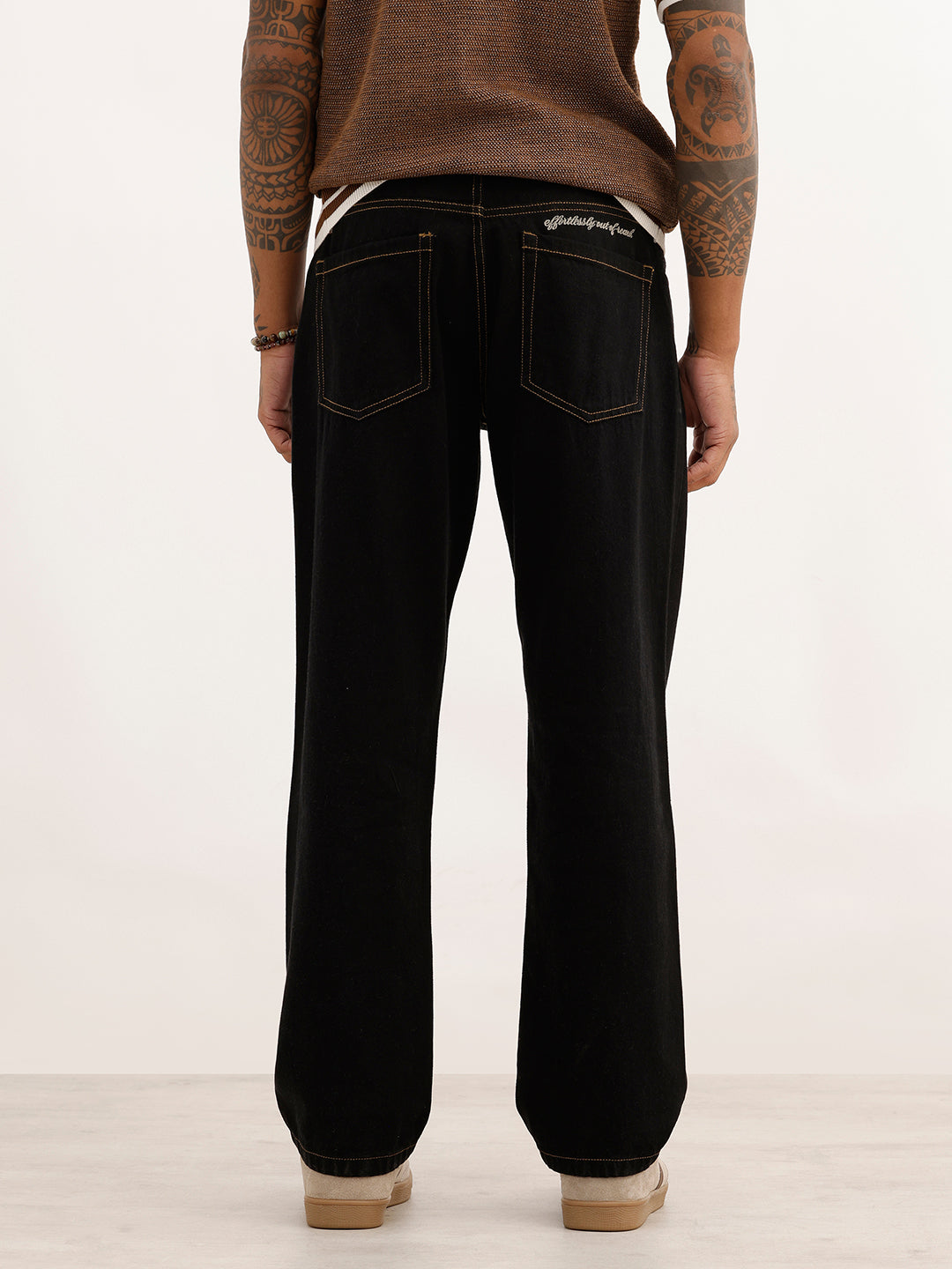 Solid Anti Fit Denim Jeans | Black