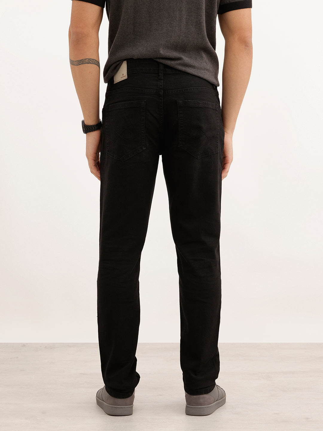 Solid Skinny Fit Denim Jeans | Black