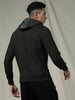 Hooded Zipper Black Sweatshirt