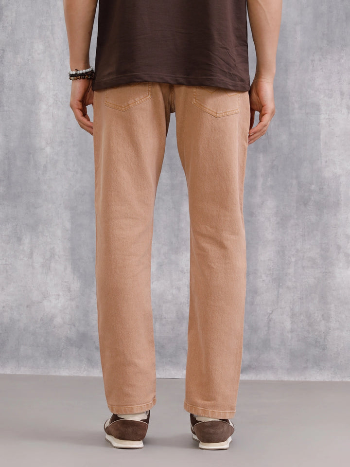 Retro Wash Overdyed Slim Fit Jeans | Rust