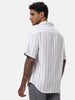 Vertical Striped White Casual Shirt