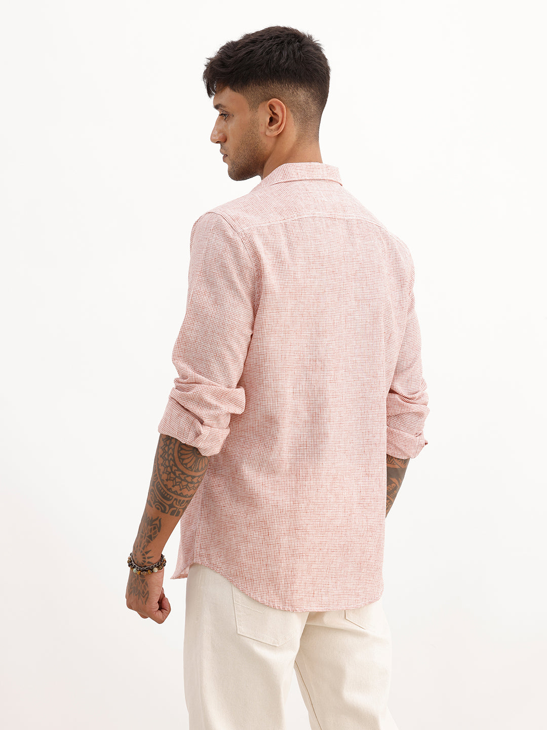 Regular Fit Checkered AOP Shirt | Grey