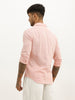 Solid Slim Fit Full Sleeve Shirt | Red