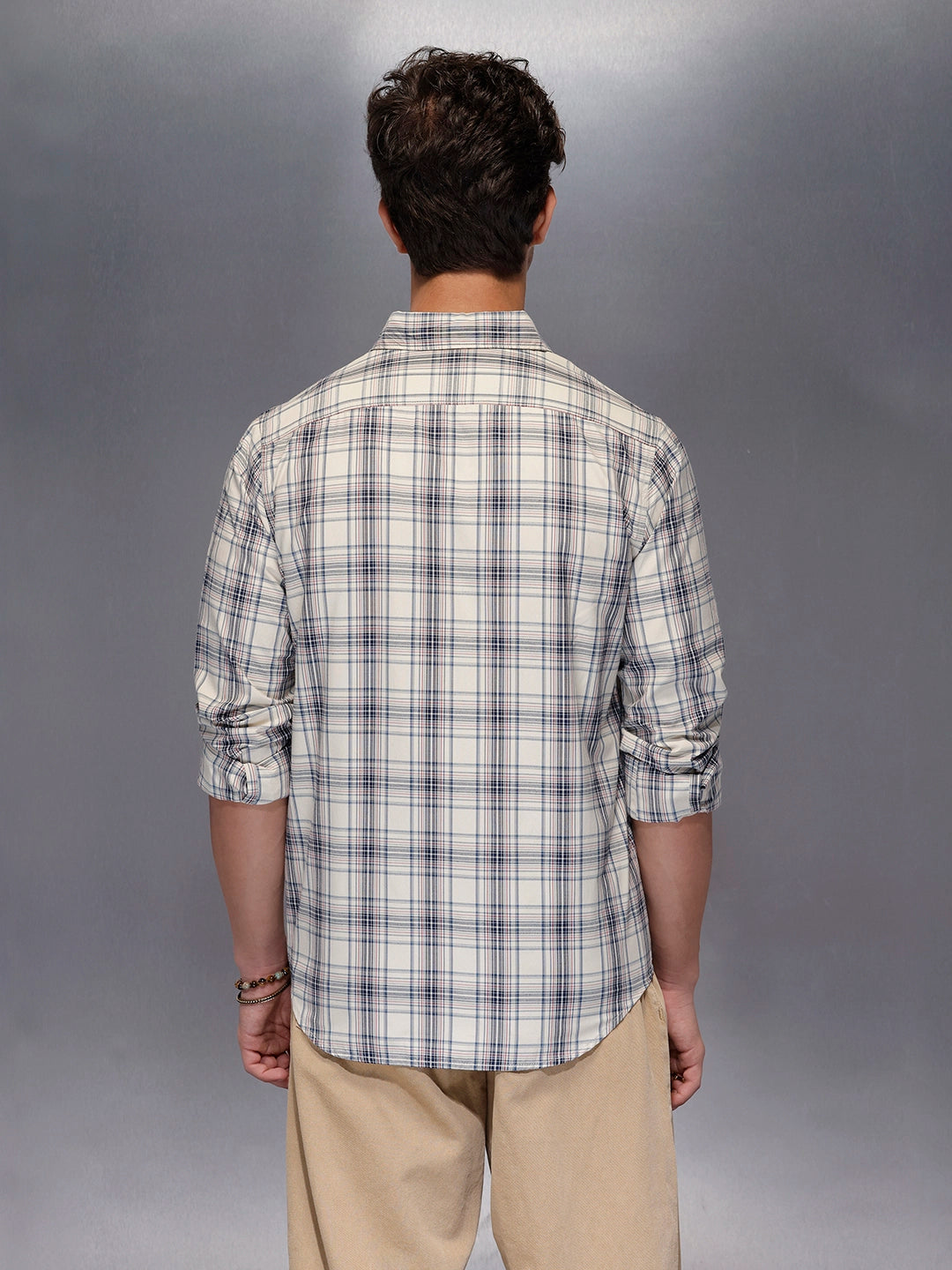 Men’s Neutral Plaid Everyday Shirt | Off White