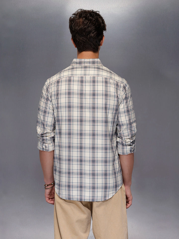 Men’s Neutral Plaid Everyday Shirt | Off White