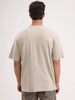 Oversized Placement Printed T-Shirt | Khaki
