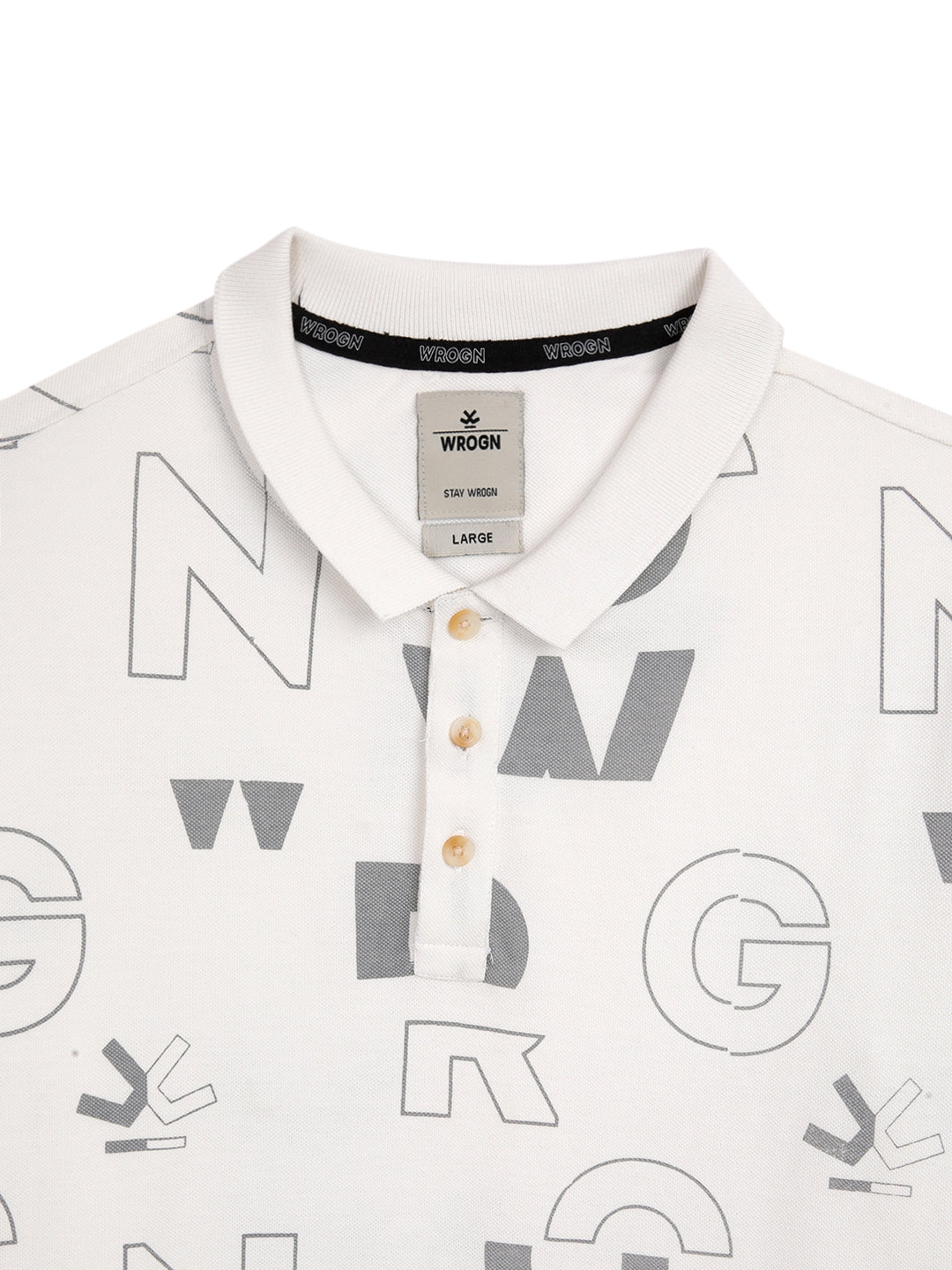 Typographic AOP Slim Fit Polo