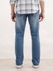 Straight Fit Faded Denim Jeans | Light Blue