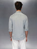 Minimal Textured Botton Down Shirt | Grey