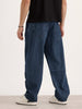 Loose Pleate Fit Denim Jeans | Blue