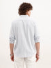 Slim Fit Striped Cotton Shirt  | Light Blue