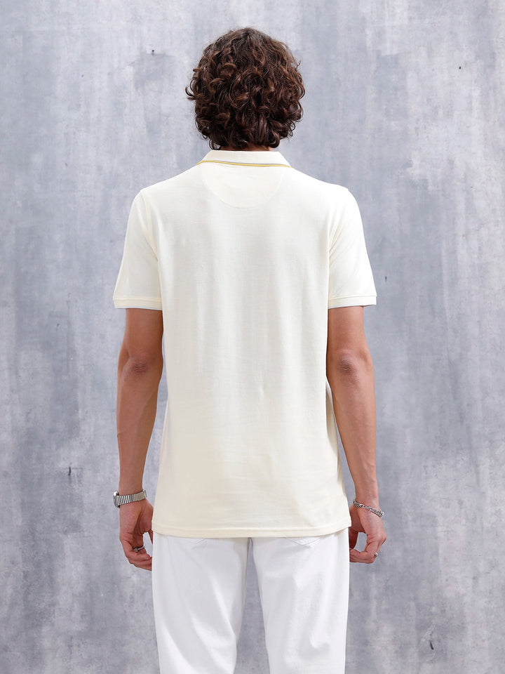 Slim Fit 100% Cotton Polo With Contrast Tipping | Yellow