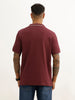 Classic Slim Fit Tipping Collar Polo T-Shirt | Wine