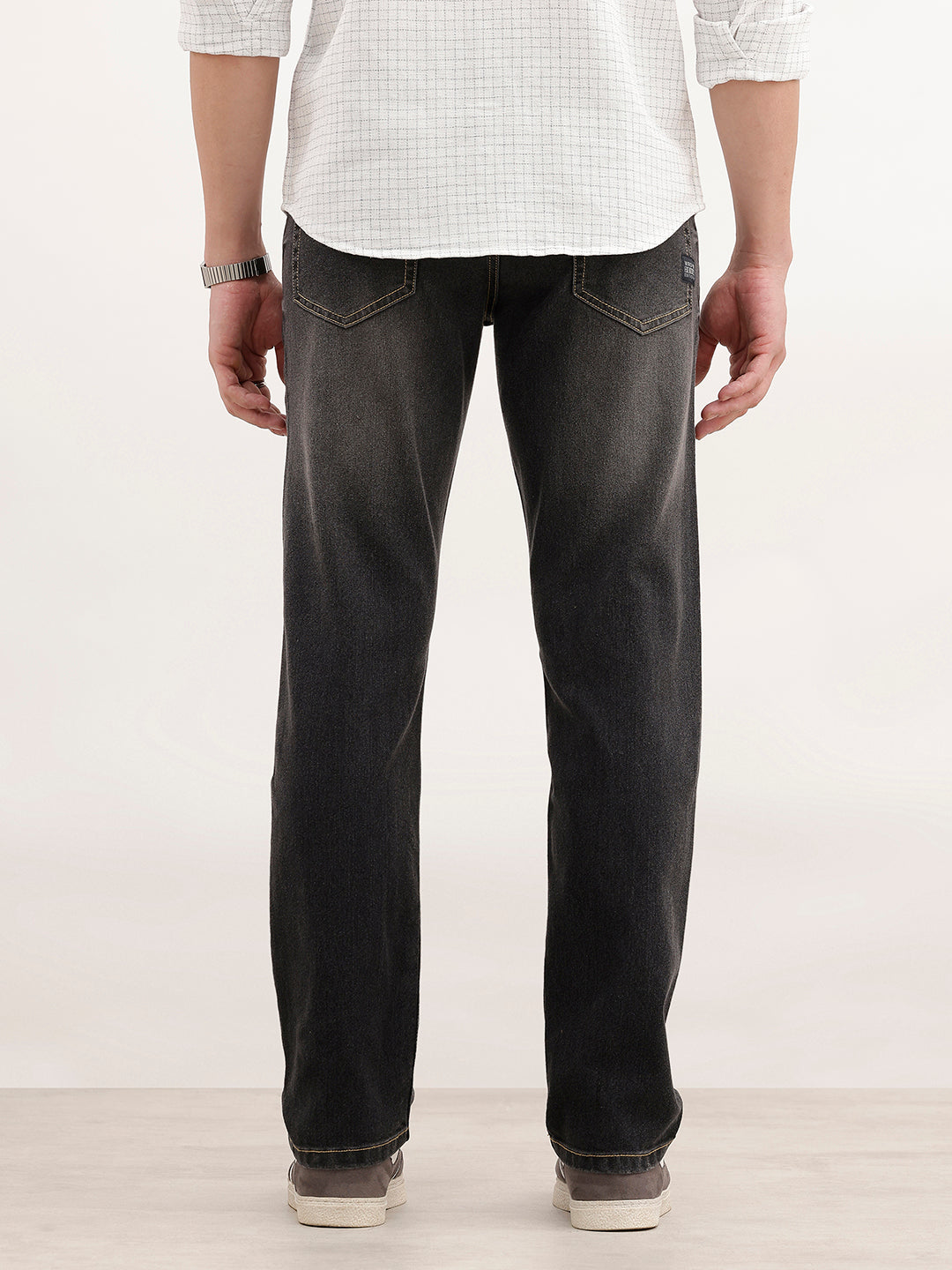 Faded Slim Fit Denim Jeans | Dark Grey