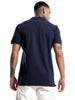 Solid Navy Waffle Knitted Polo T-Shirt